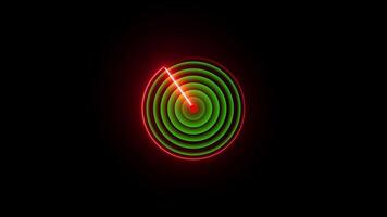 searching radar screen, technology radio waves signal. radar animation on black background. Radar Detection Screen Display.abstract, animation, background, beat, circle, compass, concept, video