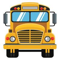 School Bus Front View on a white background vector