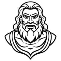 The Zeus simple mascot on white background vector