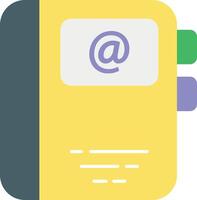 email icon with a yellow envelope vector