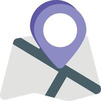 a map pin on a map with a pin pointing to it vector