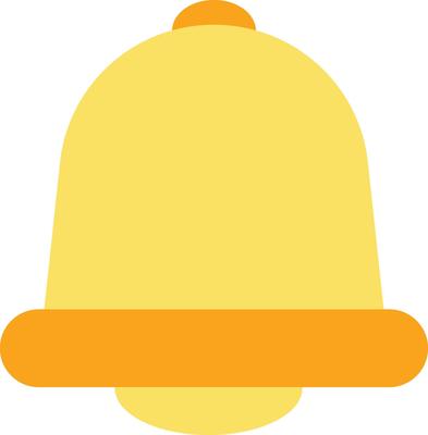 a yellow bell icon on a white background