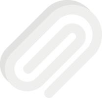 a white paper clip with a black line vector