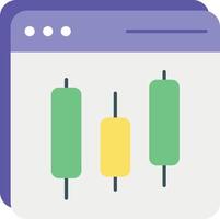 a bar chart with three different colored bars vector