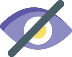 No Eye User Interface Icons and Illustrations Pack vector