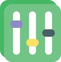 a green and yellow square with four different colored buttons vector