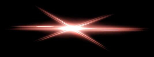 A red star with a bright light shining from it vector