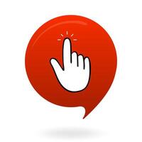 Hand pointing up icon vector