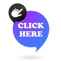 Click here button vector