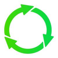 A green circular arrow pointing to the left vector