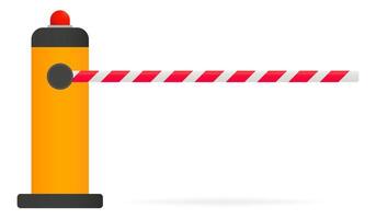 A barrier with a red and white stripe vector