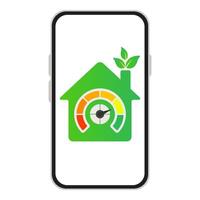 Smart home energy monitoring app vector