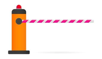 A barrier with a red and pink stripe vector