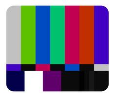 Tv test pattern with color bars vector