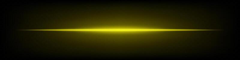 A glowing yellow light on a black background vector