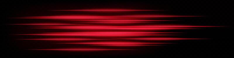 Red light beams on a black background vector
