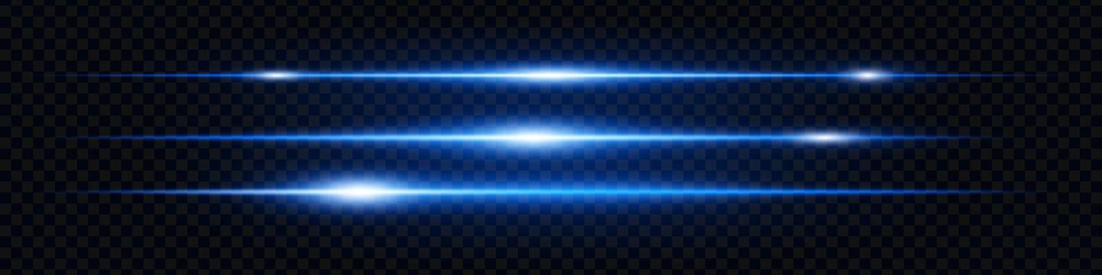 A set of blue light beams on a black background