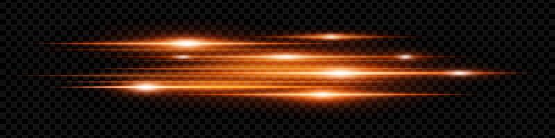 Abstract glowing light effect with stars on black background vector
