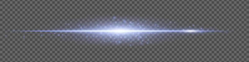 Light beam with a flash on a black background vector
