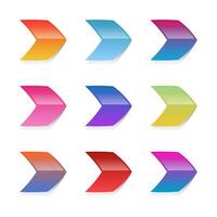 gradient arrow bullet point collection vector