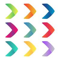 Right Abstract Arrows Gradient Set vector