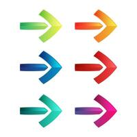 Right Arrows Split Gradient Set vector