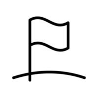 Moon flag icon in silhouette style. Space illustration with Moon flag in white background. vector