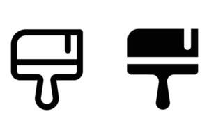 Brush icon set. paint brush Symbol. Paint sign. for mobile concept and web design. illustration on white background vector