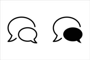 Bubble Chat icon set. for mobile concept and web design. illustration vector