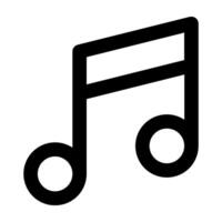 Music note icons. for mobile concept and web design on white background vector