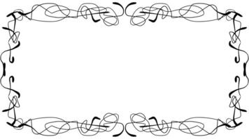 Black line abstract border frame vector