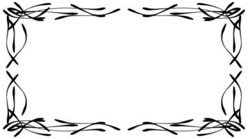 Abstract border frame hand drawing style vector