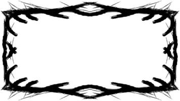 Creepy abstract border frame vector