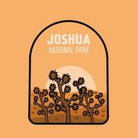 Joshua National Park Patch Design vector