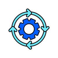 Icon a workflow, isolated against a clean background. vector