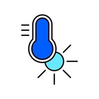 Icon a temperature, isolated against a clean background. vector