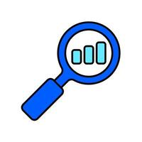 Icon a data analysis, isolated against a clean background. vector