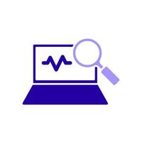 Icon a monitoring, isolated against a clean background. vector