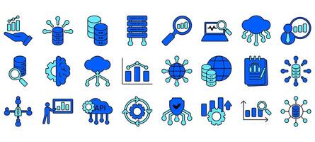 Set of Data Analytics vector