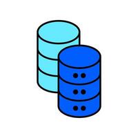 Icon a database, isolated against a clean background. vector