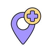 Icon a location, isolated against a clean background. vector