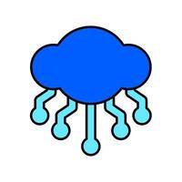 Icon a cloud computing, isolated against a clean background. vector