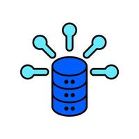 Icon a big data, isolated against a clean background. vector
