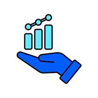 Icon a data analytics, isolated against a clean background. vector