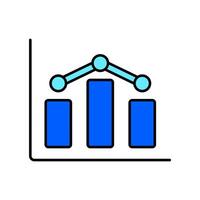 Icon a data chart, isolated against a clean background. vector