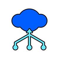 Icon a hosting, isolated against a clean background. vector