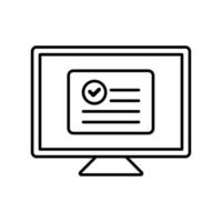 Icon a compliance dashboard, isolated against a clean background. vector