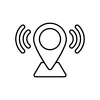 Icon a live location, isolated against a clean background. vector