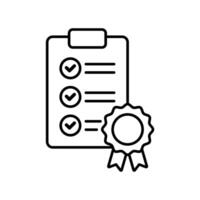 Icon a regulatory standards, isolated against a clean background. vector