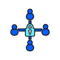Icon a secure connection, isolated against a clean background. vector